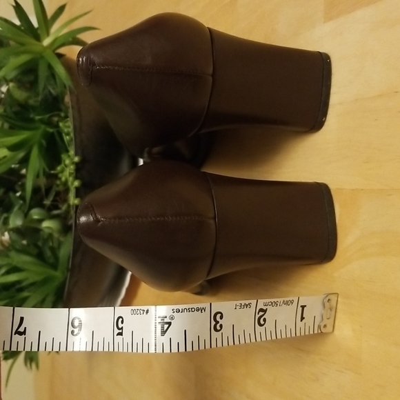 What's What By AEROSOLES Brown Leather Square-toed Pumps 8W Shoes Heels - Picture 10 of 11